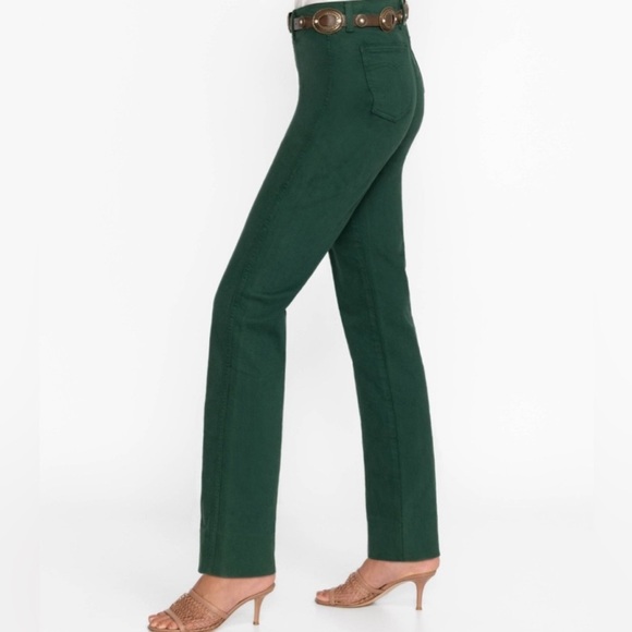 Johnny Was The Sancere Straight Leg Jean Dark Sea Green Size 30 NWT - Picture 3 of 9